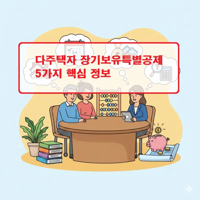 다주택자 장기보유특별공제 적용 기준과 절세 방법을 설명하는 부동산 세금 썸네일