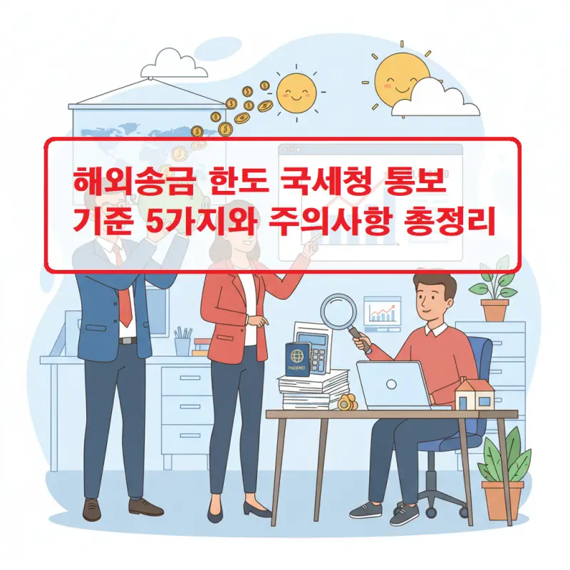 해외송금 한도 국세청 통보 기준과 주의사항을 정리한 금융 정보 썸네일