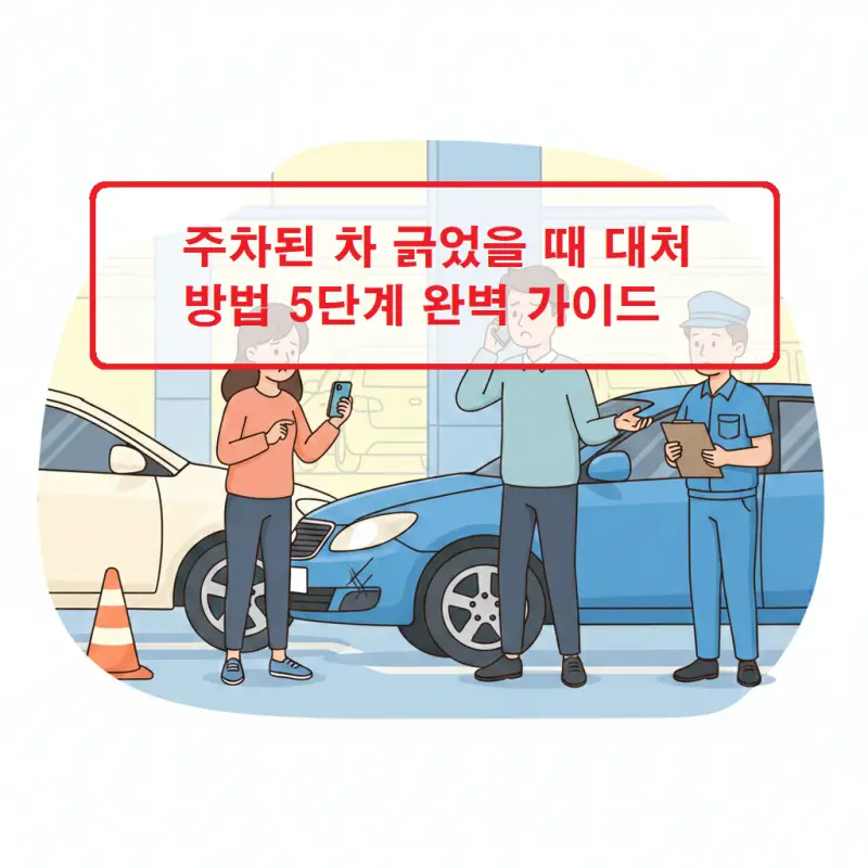 주차된 차 긁었을 때 대처 방법을 5단계로 정리한 자동차 사고 대응 가이드 썸네일