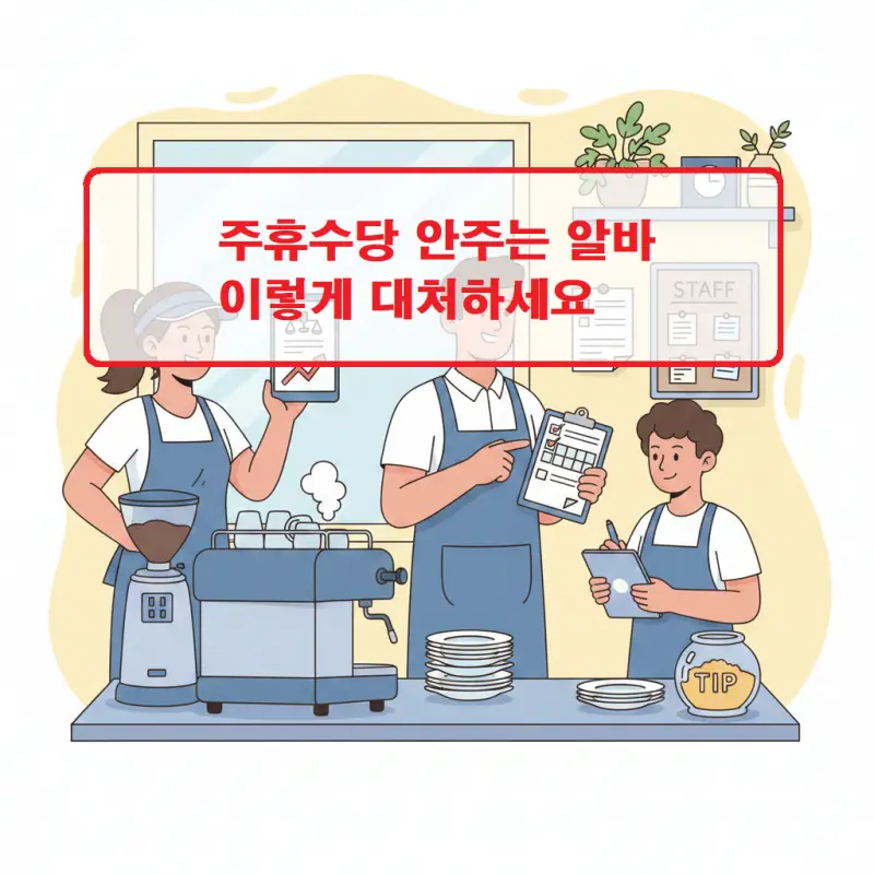 주휴수당 안주는 알바 사업장에서 근로자가 권리를 찾는 방법을 안내하는 썸네일
