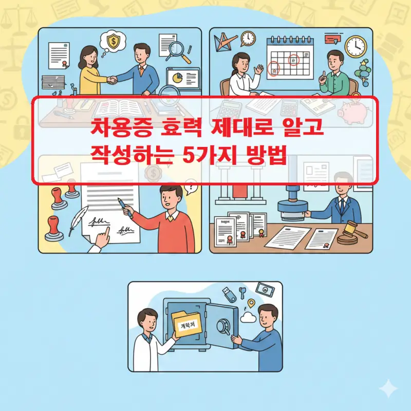 차용증 효력을 제대로 인정받기 위한 작성 방법을 설명하는 법률 정보 썸네일