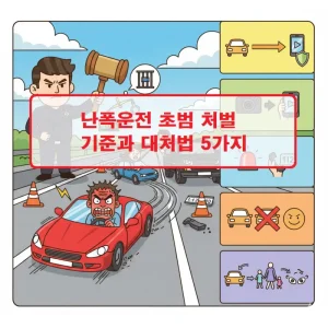 난폭운전 초범 처벌 기준과 법적 대응 방법을 안내하는 교통법규 썸네일