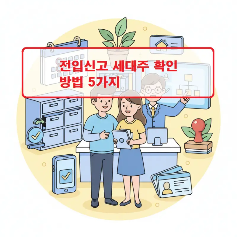 전입신고 세대주 확인 방법 5가지를 안내하는 정보 썸네일