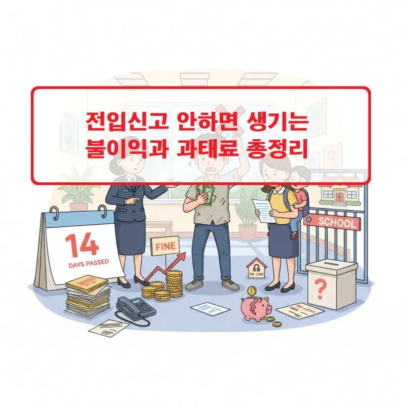 전입신고 안하면 발생하는 과태료와 불이익을 정리한 안내 썸네일