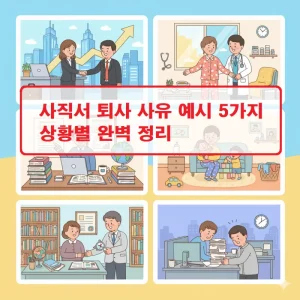 사직서 퇴사 사유 예시를 상황별로 정리하여 원만한 퇴사를 돕는 직장인 가이드 썸네일