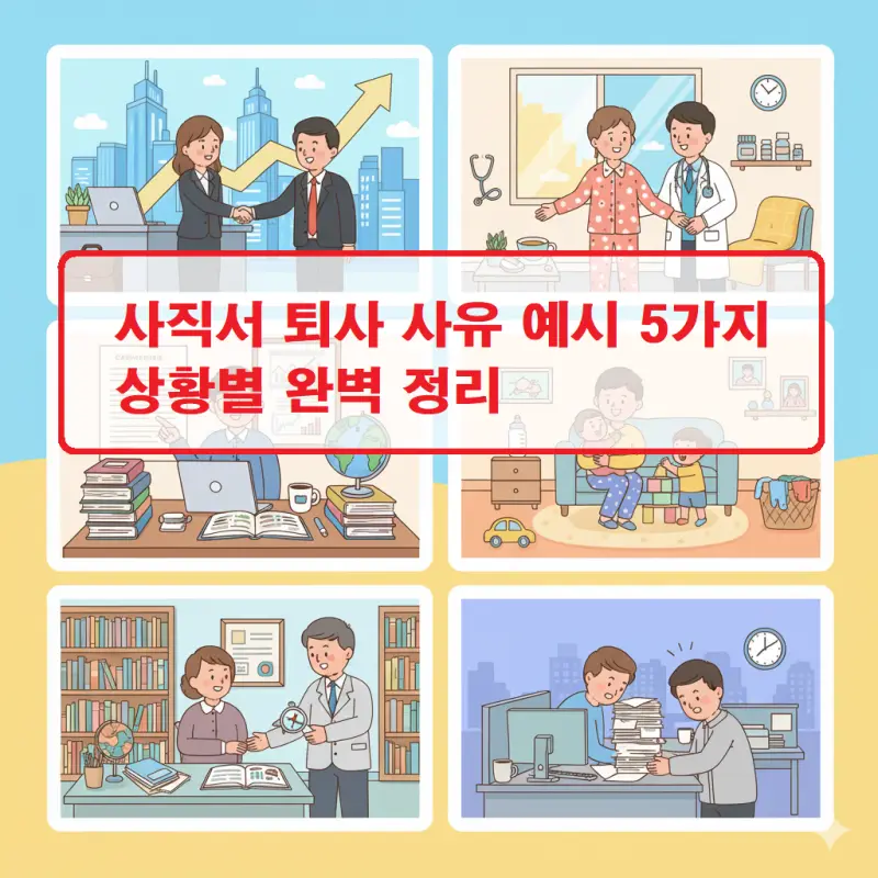 사직서 퇴사 사유 예시를 상황별로 정리하여 원만한 퇴사를 돕는 직장인 가이드 썸네일