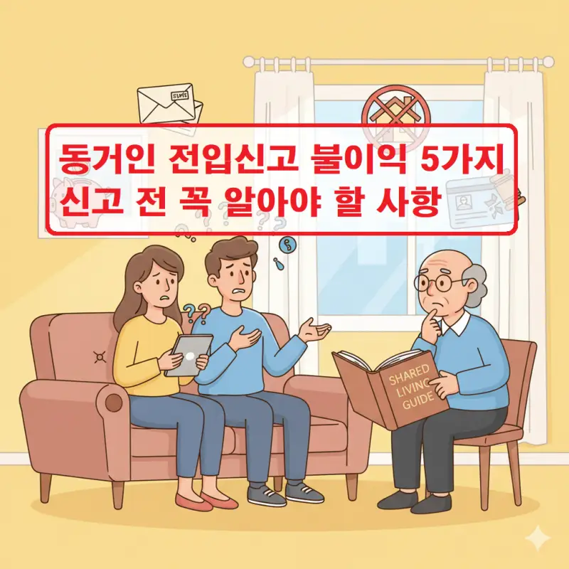 동거인 전입신고 불이익 5가지를 경고하는 주민등록 정보 썸네일