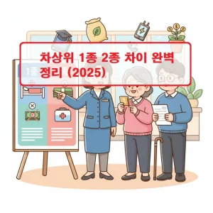 차상위 1종 2종 차이와 각 유형별 지원 혜택을 비교하는 복지 정보 썸네일