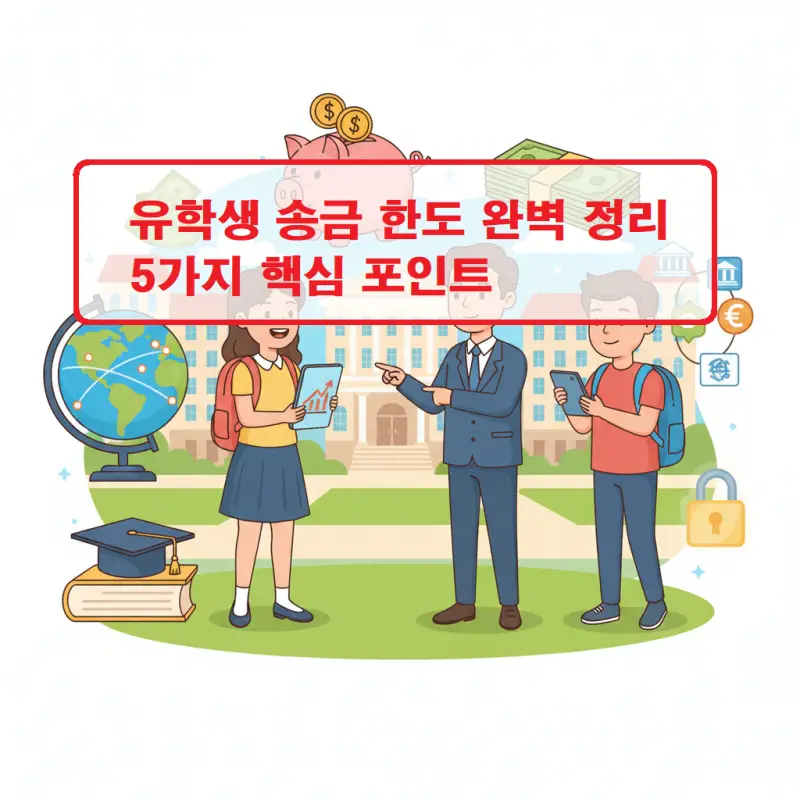 유학생 송금 한도와 5가지 핵심 포인트를 정리한 금융 정보 썸네일
