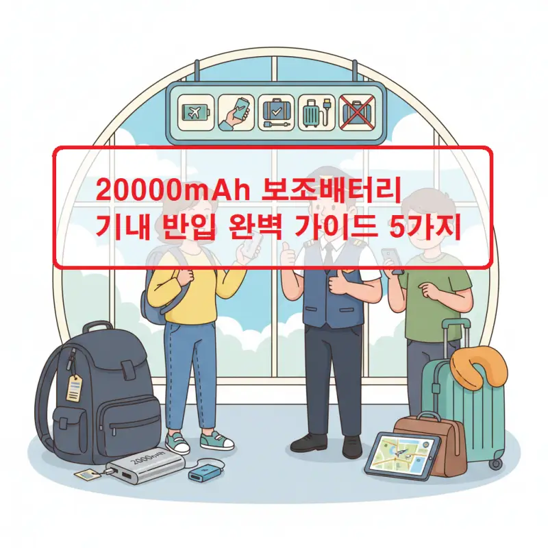 20000mAh 보조배터리 기내 반입 규정과 절차를 안내하는 여행 정보 썸네일