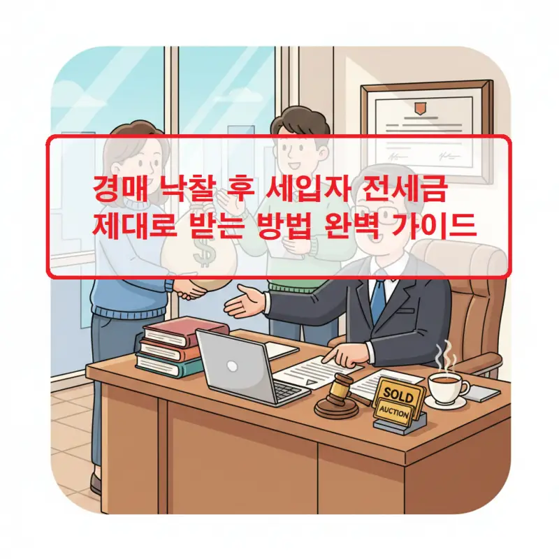 경매 낙찰 후 세입자 전세금 보호 및 회수 방법을 안내하는 부동산 법률 썸네일