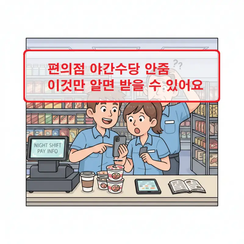 편의점 야간수당 안줌 문제 해결을 위한 근로기준법 권리 안내 썸네일