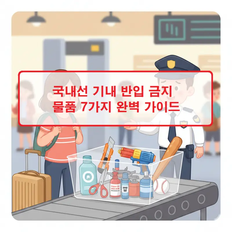 국내선 기내 반입 금지 물품 7가지를 정리한 여행 안내 썸네일