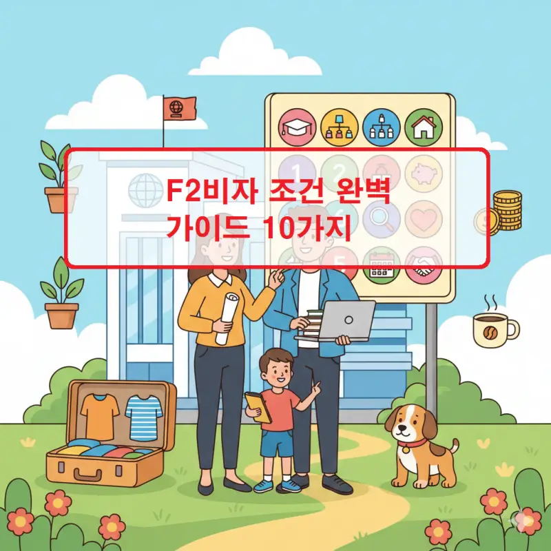 F2비자 조건을 상세히 설명하는 체류자격 안내 썸네일