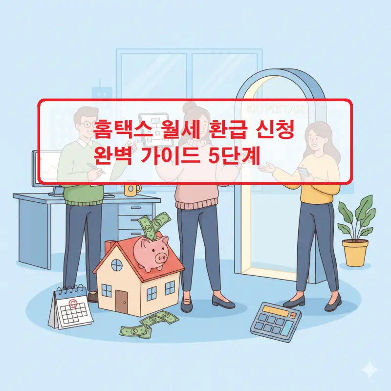 홈택스 월세 환급 신청 절차를 단계별로 안내하는 가이드 썸네일