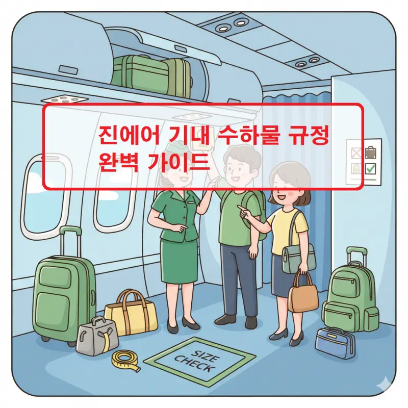 진에어 기내 수하물 규정과 허용 무게, 크기 기준을 안내하는 항공 여행 정보 썸네일