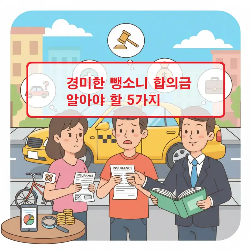 경미한 뺑소니 합의금 관련 핵심 정보를 5가지로 정리한 법률 가이드 이미지