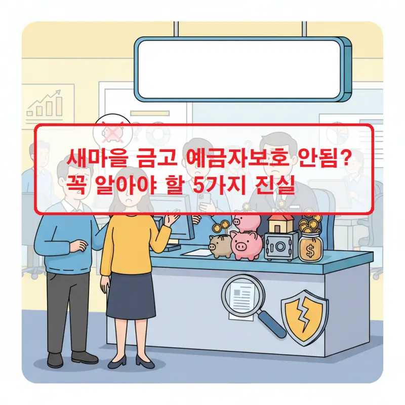 새마을 금고 예금자보호 안됨 여부를 설명하는 금융 정보 썸네일