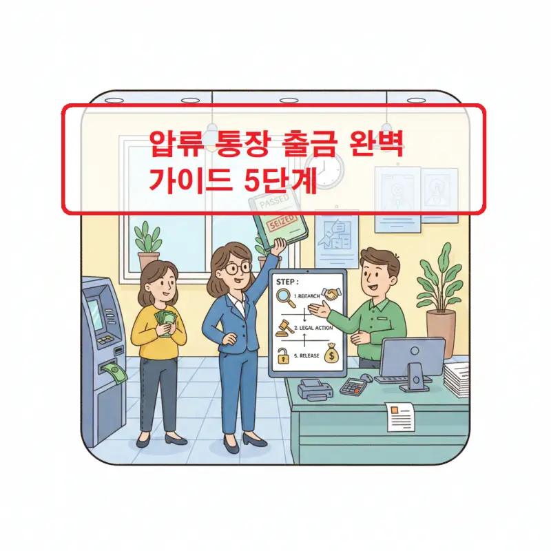 압류 통장 출금 방법을 5단계로 설명하는 금융 가이드 썸네일