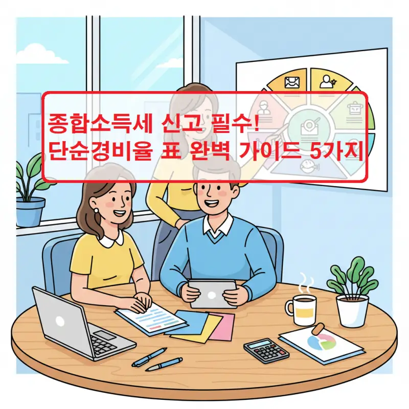 단순경비율 표를 활용한 종합소득세 신고 방법을 안내하는 세무 가이드 썸네일