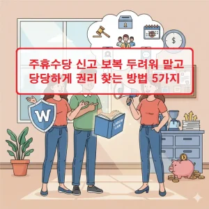 주휴수당 신고 보복 걱정 없이 근로자 권리를 찾는 방법을 안내하는 썸네일
