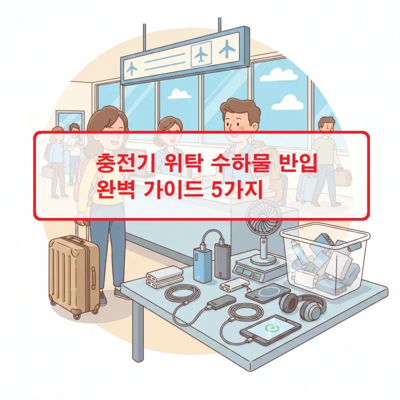 충전기 위탁 수하물 반입 규정과 항공 여행 시 주의사항을 안내하는 여행정보 썸네일