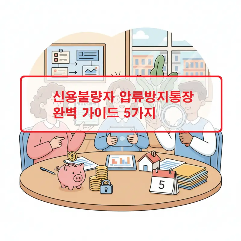 신용불량자 압류방지통장 개설 방법과 보호 한도를 설명하는 금융 정보 썸네일