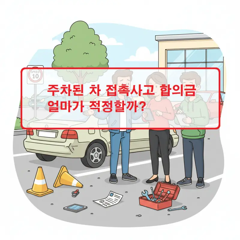 주차된 차 접촉사고 합의금 산정 기준과 적정 금액을 안내하는 자동차 사고 가이드