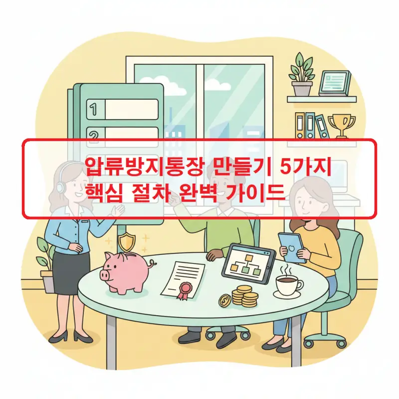 압류방지통장 만들기 절차와 필요 서류를 안내하는 금융 정보 썸네일