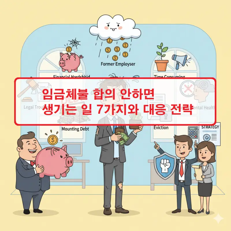 임금체불 합의 안하면 발생하는 7가지 상황과 효과적인 대응 전략을 설명하는 법률 정보 썸네일