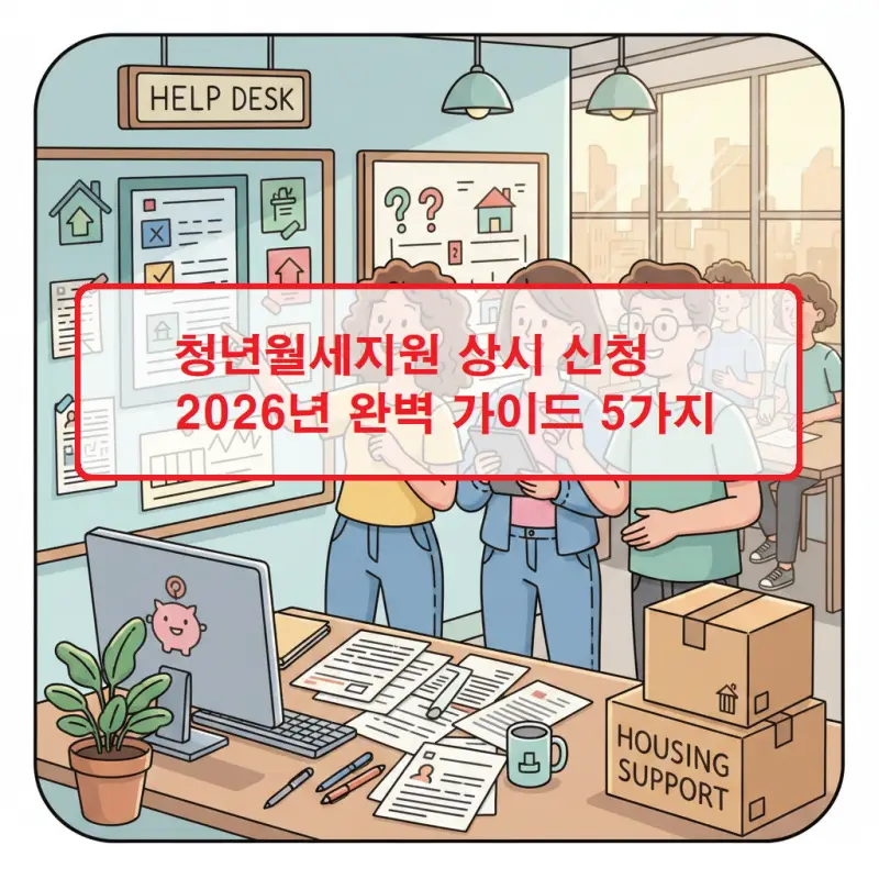 청년월세지원 상시 신청 방법과 절차를 안내하는 2026년 주거복지 정보 썸네일