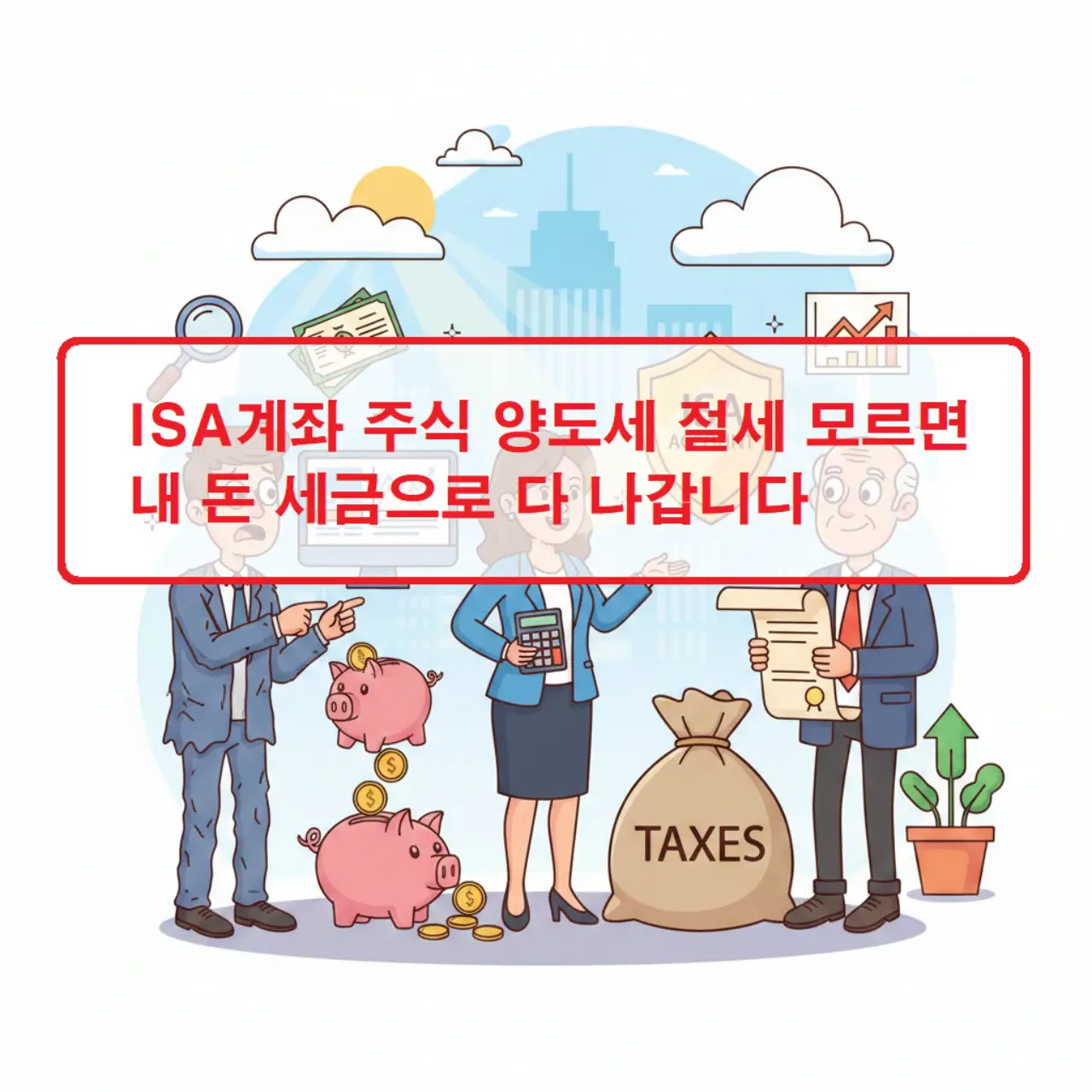 ISA계좌 주식 양도세 절세 방법을 안내하는 금융 세금 정보 이미지