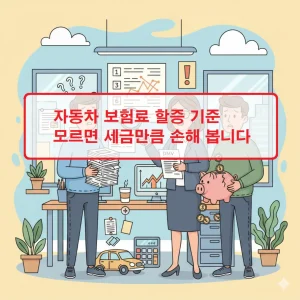자동차 보험료 할증 기준을 안내하는 자동차 보험 요율 정보 이미지