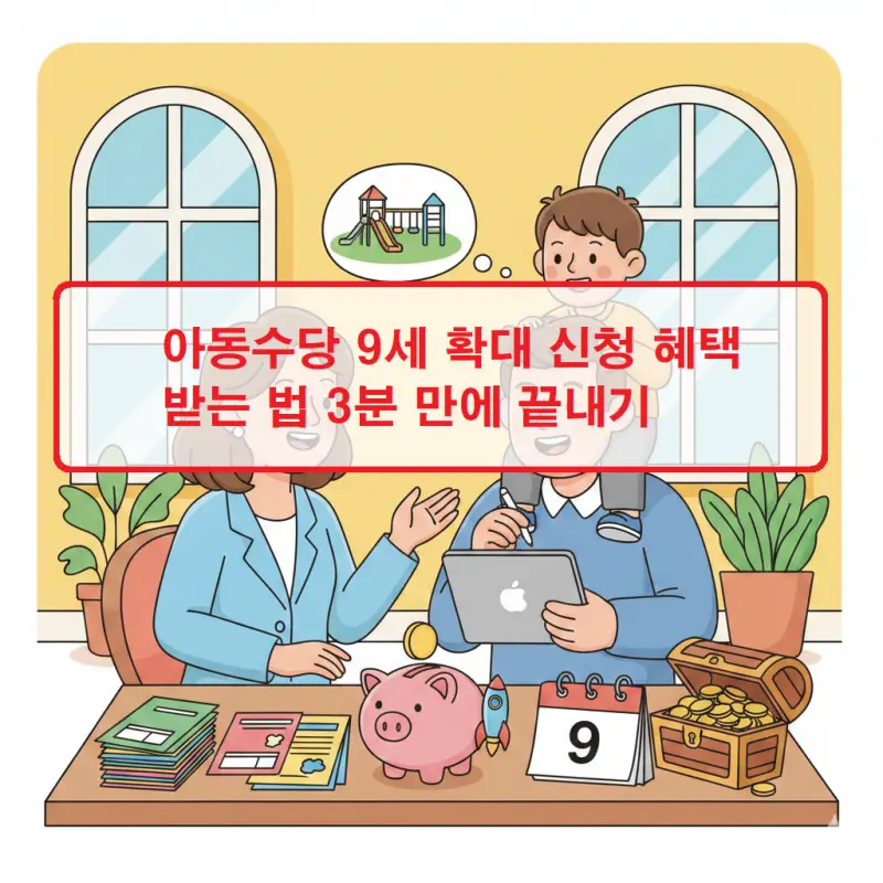 아동수당 9세 확대 신청 방법과 혜택을 3분 안에 안내하는 육아 정보 썸네일