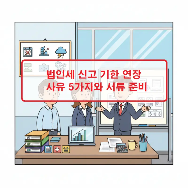 법인세 신고 기한 연장 사유 5가지와 필요 서류 준비 방법을 정리한 세무정보 썸네일