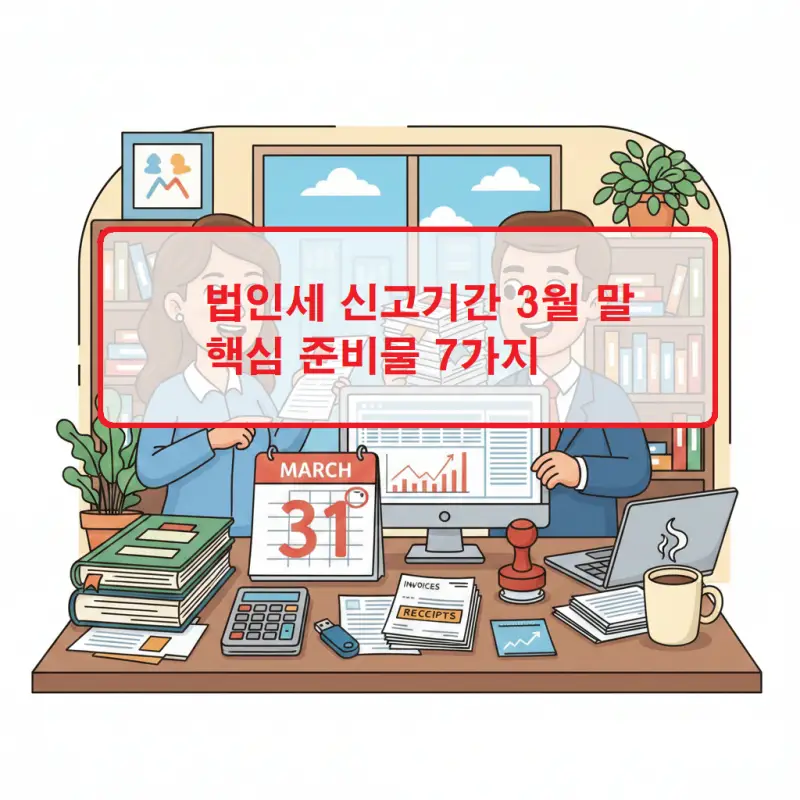 법인세 신고기간 3월 말까지 준비해야 할 핵심 서류 7가지를 정리한 세무정보 썸네일