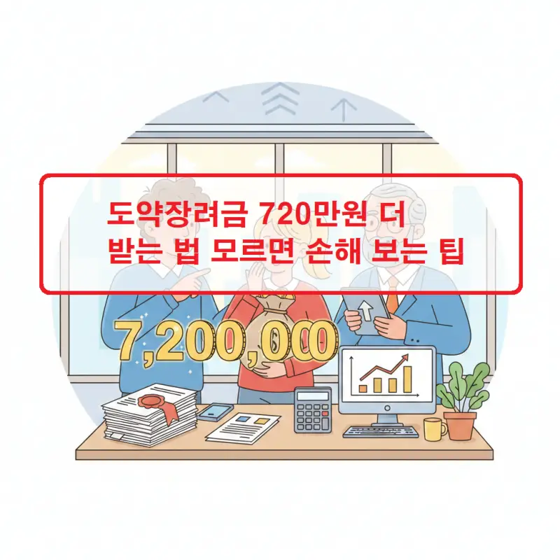 도약장려금 720만원을 더 받을 수 있는 놓치기 쉬운 꿀팁을 소개하는 정부지원금 콘텐츠 썸네일