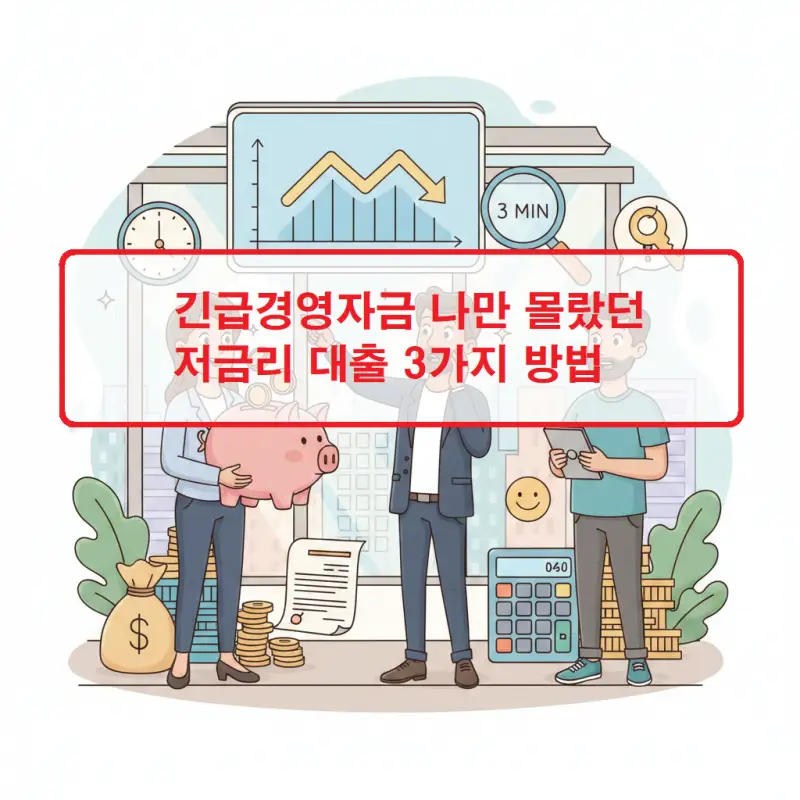 긴급경영자금 저금리 대출 3가지 방법을 한눈에 정리한 소상공인 지원 정보 썸네일