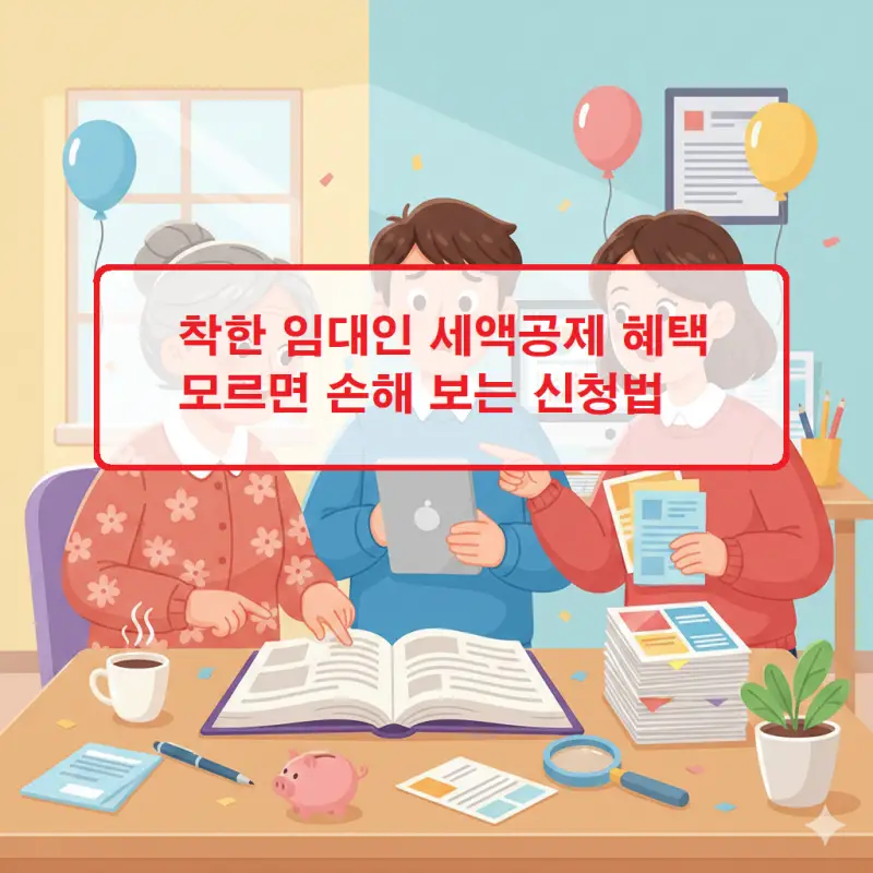 착한 임대인 세액공제 혜택 신청 방법과 놓치기 쉬운 절세 정보를 안내하는 금융 정보 썸네일