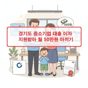 경기도 중소기업 대출 이자 지원 제도를 안내하는 정책 정보 썸네일