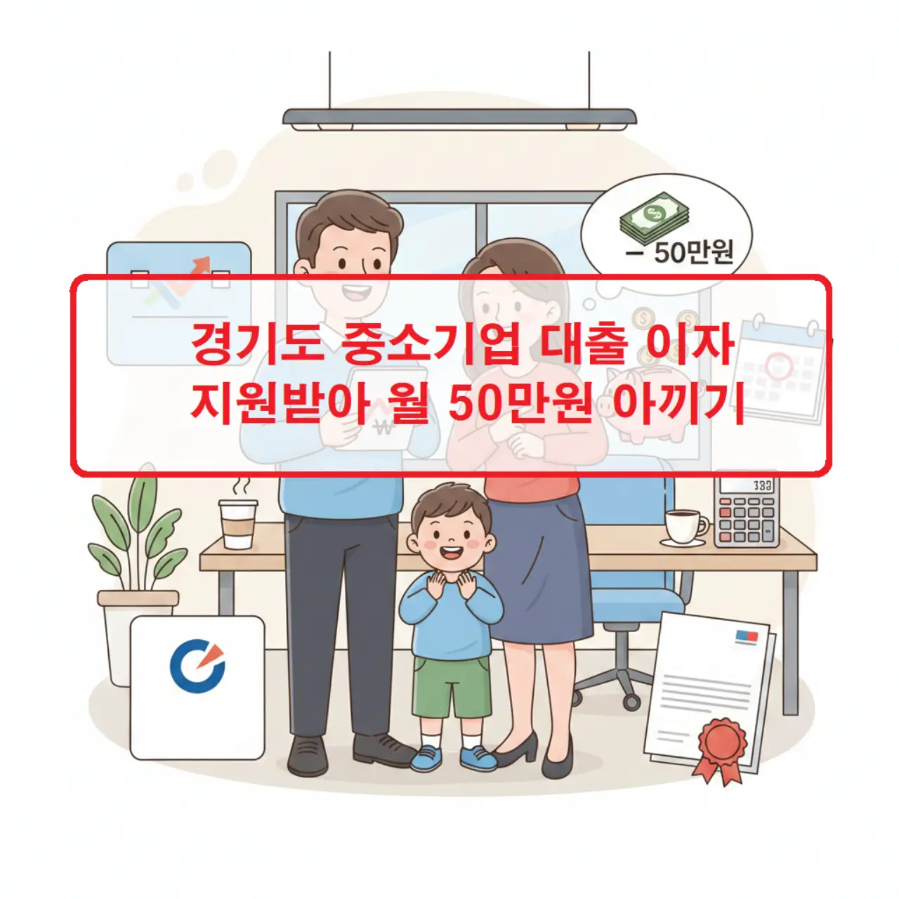경기도 중소기업 대출 이자 지원 제도를 안내하는 정책 정보 썸네일