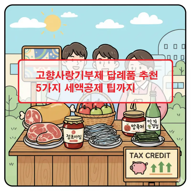 고향사랑기부제 답례품 추천 5가지와 세액공제 혜택을 정리한 재테크 정보 썸네일
