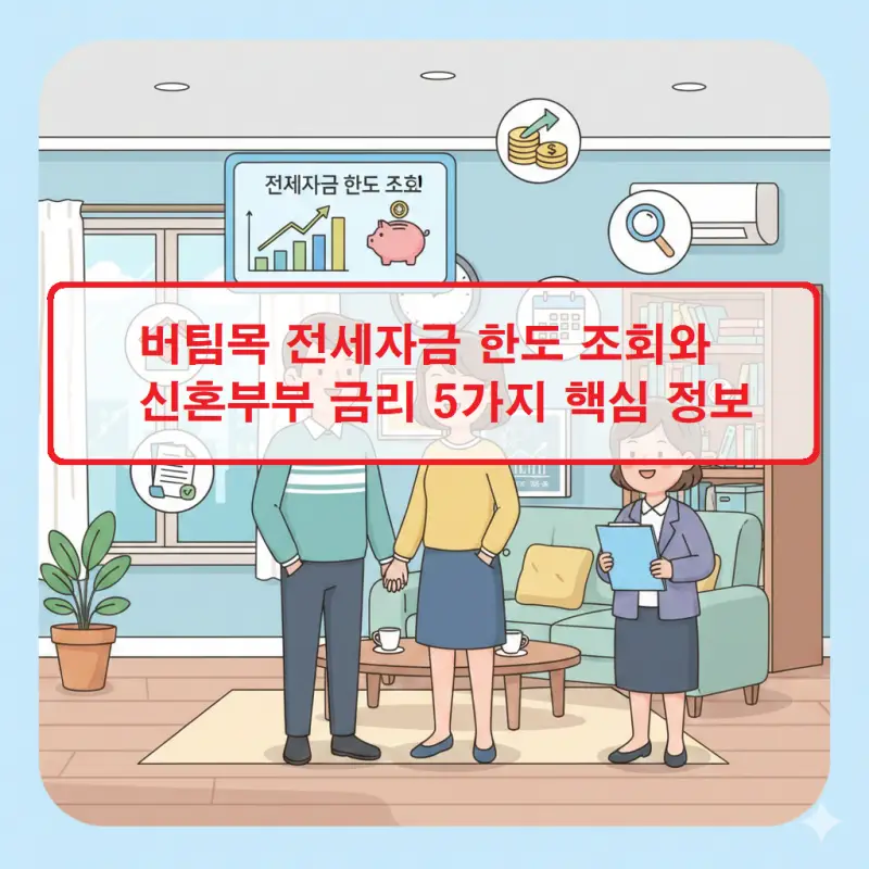 버팀목 전세자금 한도 조회와 신혼부부 금리 5가지 핵심 정보를 안내하는 주거 정책 썸네일