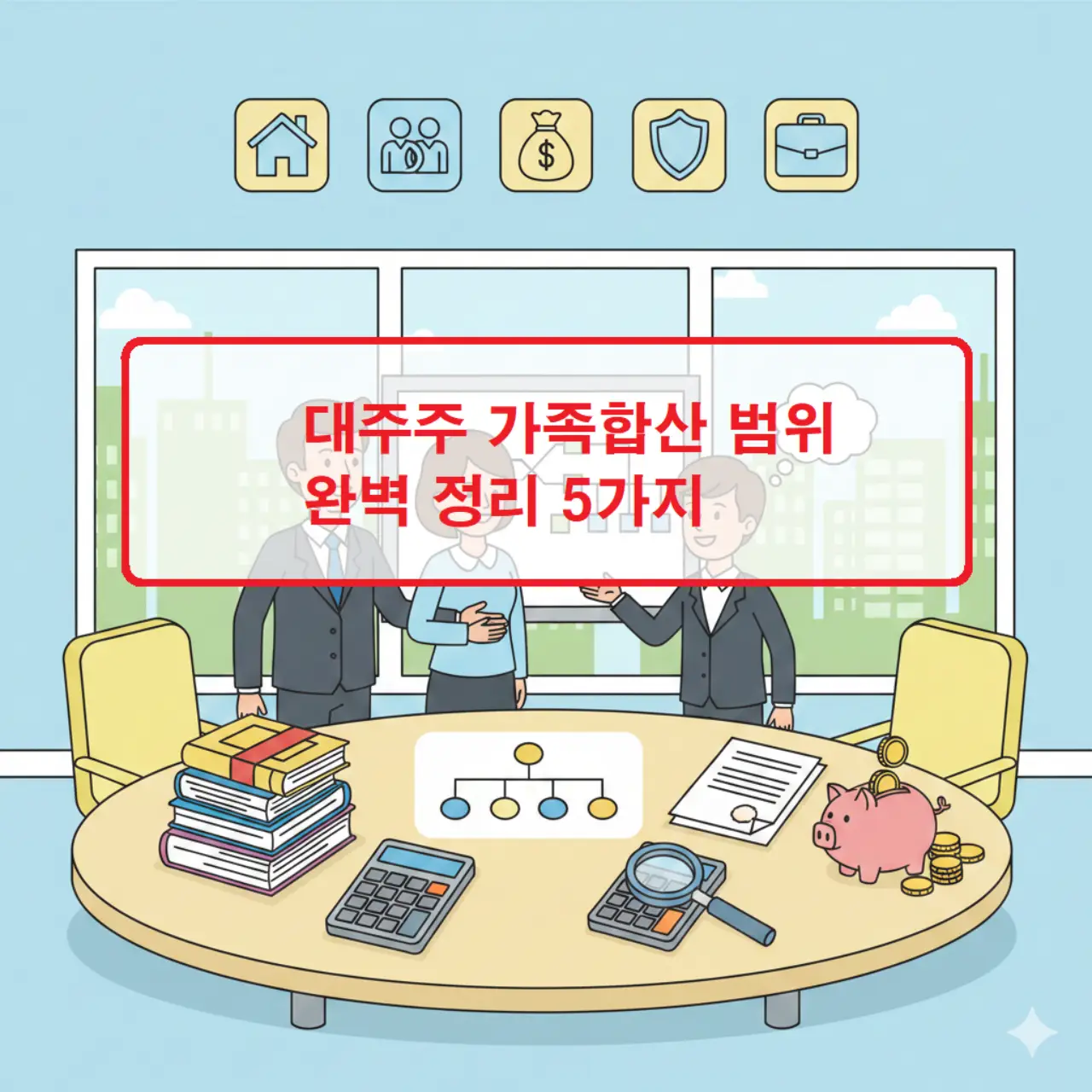 주식 투자 시 반드시 확인해야 할 대주주 가족합산 범위와 판정 기준을 요약한 가이드 이미지