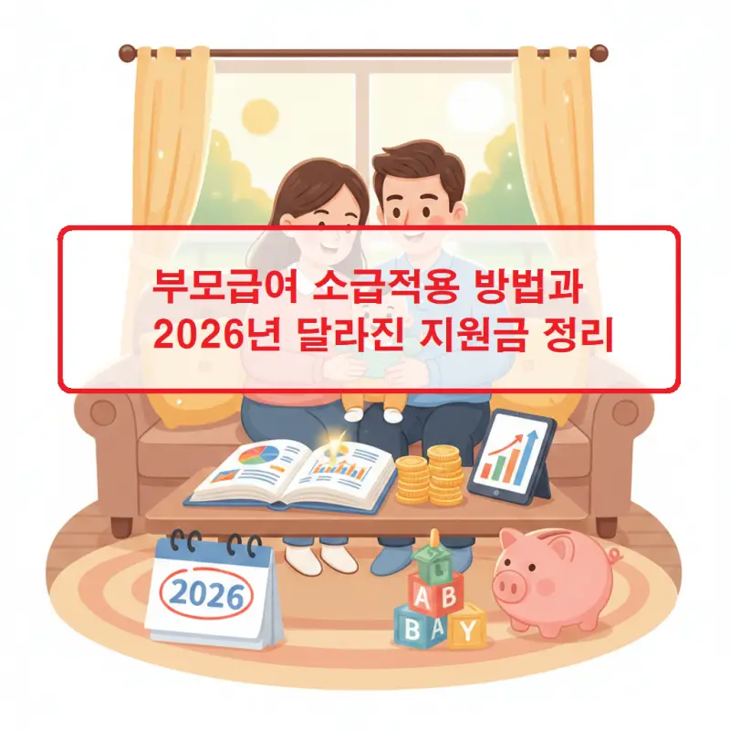 부모급여 소급적용 방법과 2026년 달라진 지원금 내용을 안내하는 육아 정책 썸네일
