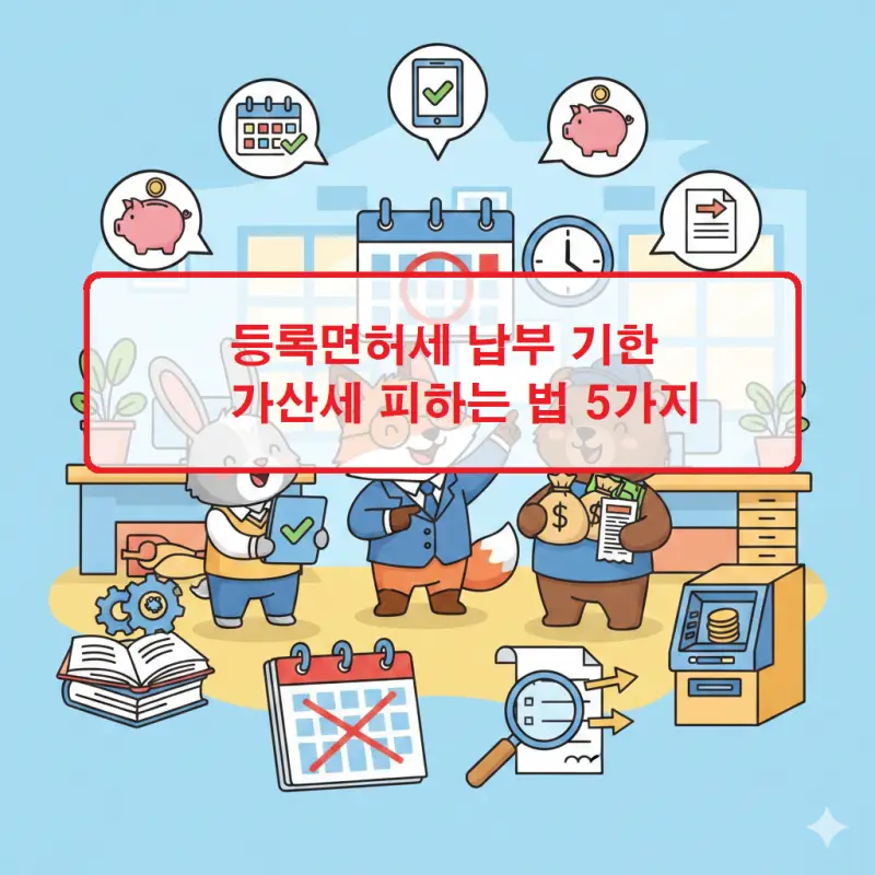 등록면허세 납부 기한과 가산세 피하는 5가지 방법을 안내하는 세금 정보 썸네일