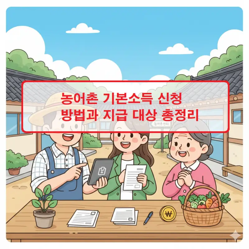 농어촌 기본소득 신청 방법과 지급 대상 조건을 한눈에 정리한 복지 정책 안내 썸네일