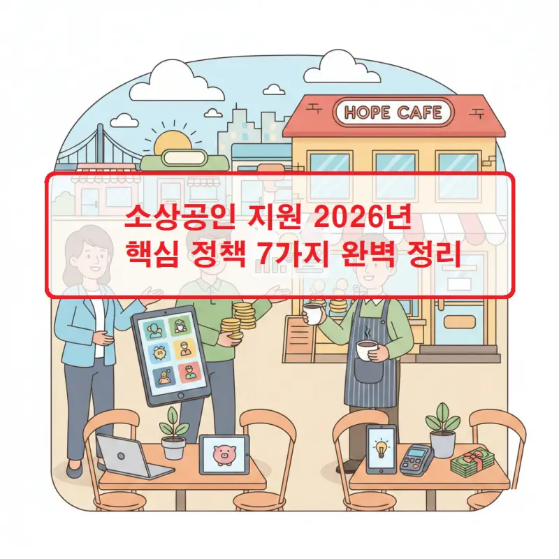 소상공인 지원 2026년 핵심 정책 7가지를 완벽 정리한 정보 썸네일