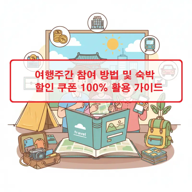 여행주간 참여 방법과 숙박 할인 쿠폰을 100% 활용하는 방법을 안내하는 여행 정보 썸네일