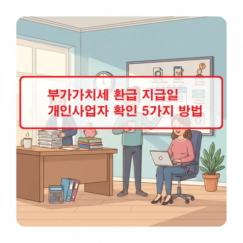 부가가치세 환급 지급일과 개인사업자 확인 방법 5가지를 설명하는 세금 정보 썸네일